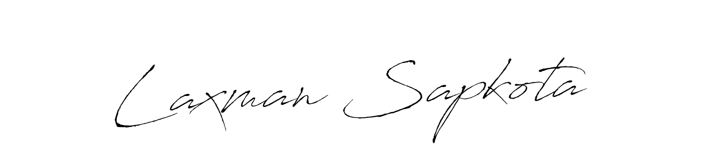 Laxman Sapkota stylish signature style. Best Handwritten Sign (Antro_Vectra) for my name. Handwritten Signature Collection Ideas for my name Laxman Sapkota. Laxman Sapkota signature style 6 images and pictures png