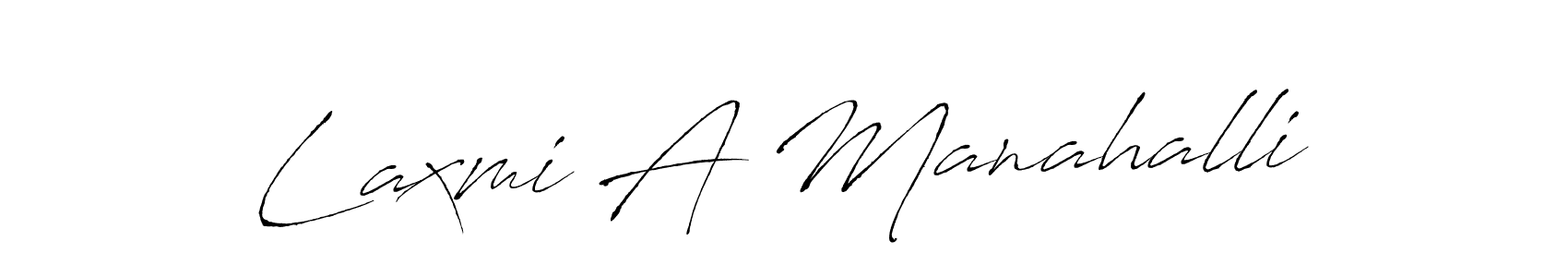 Also we have Laxmi A Manahalli name is the best signature style. Create professional handwritten signature collection using Antro_Vectra autograph style. Laxmi A Manahalli signature style 6 images and pictures png