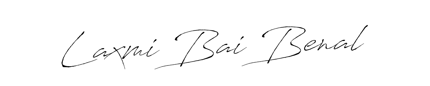 Antro_Vectra is a professional signature style that is perfect for those who want to add a touch of class to their signature. It is also a great choice for those who want to make their signature more unique. Get Laxmi Bai Benal name to fancy signature for free. Laxmi Bai Benal signature style 6 images and pictures png