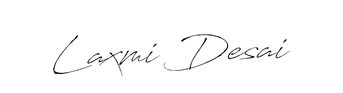 Design your own signature with our free online signature maker. With this signature software, you can create a handwritten (Antro_Vectra) signature for name Laxmi Desai. Laxmi Desai signature style 6 images and pictures png