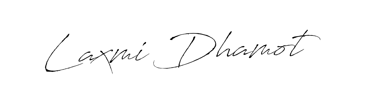 Create a beautiful signature design for name Laxmi Dhamot. With this signature (Antro_Vectra) fonts, you can make a handwritten signature for free. Laxmi Dhamot signature style 6 images and pictures png