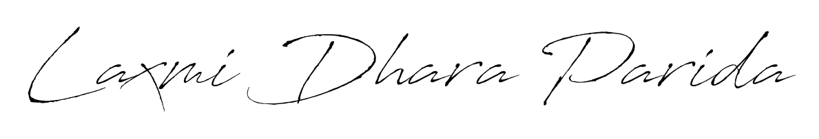 Designed for modern professionals: Laxmi Dhara Parida name signature crafted with Antro_Vectra script. Ready for digital PDF workflows. Laxmi Dhara Parida signature style 6 images and pictures png