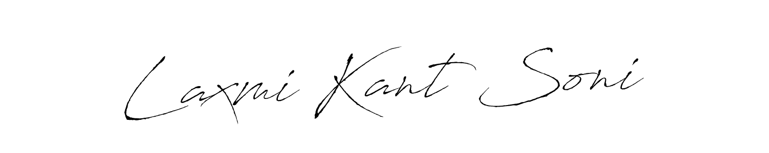 You should practise on your own different ways (Antro_Vectra) to write your name (Laxmi Kant Soni) in signature. don't let someone else do it for you. Laxmi Kant Soni signature style 6 images and pictures png