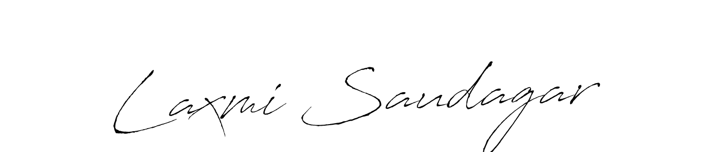 Make a beautiful signature design for name Laxmi Saudagar. With this signature (Antro_Vectra) style, you can create a handwritten signature for free. Laxmi Saudagar signature style 6 images and pictures png