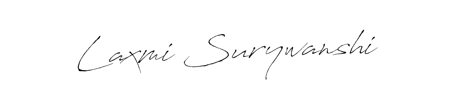 The best way (Antro_Vectra) to make a short signature is to pick only two or three words in your name. The name Laxmi Surywanshi include a total of six letters. For converting this name. Laxmi Surywanshi signature style 6 images and pictures png