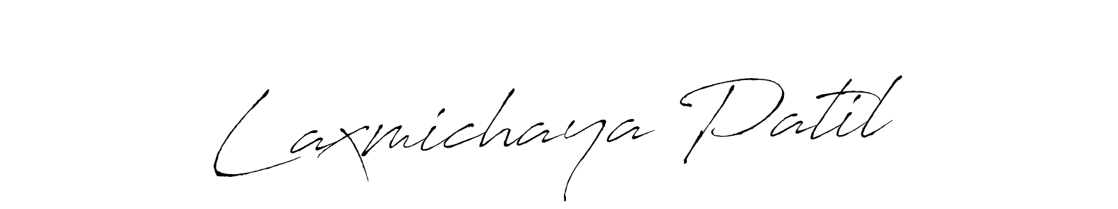 The best way (Antro_Vectra) to make a short signature is to pick only two or three words in your name. The name Laxmichaya Patil include a total of six letters. For converting this name. Laxmichaya Patil signature style 6 images and pictures png