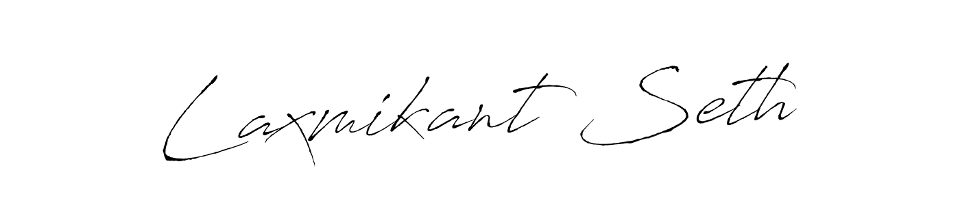 Create a beautiful signature design for name Laxmikant Seth. With this signature (Antro_Vectra) fonts, you can make a handwritten signature for free. Laxmikant Seth signature style 6 images and pictures png