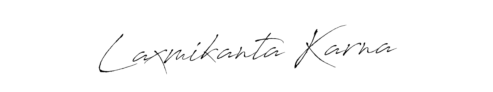 How to make Laxmikanta Karna name signature. Use Antro_Vectra style for creating short signs online. This is the latest handwritten sign. Laxmikanta Karna signature style 6 images and pictures png
