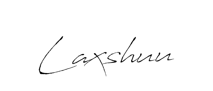 You should practise on your own different ways (Antro_Vectra) to write your name (Laxshuu) in signature. don't let someone else do it for you. Laxshuu signature style 6 images and pictures png