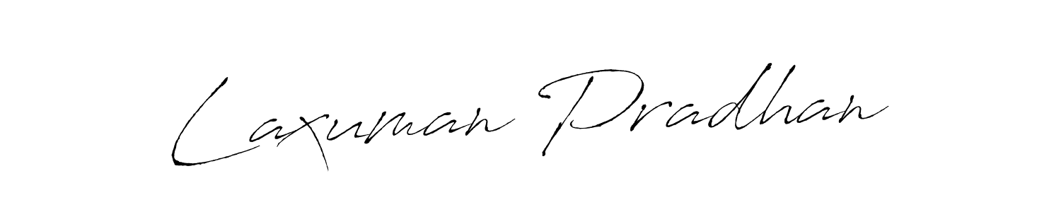 How to make Laxuman Pradhan name signature. Use Antro_Vectra style for creating short signs online. This is the latest handwritten sign. Laxuman Pradhan signature style 6 images and pictures png