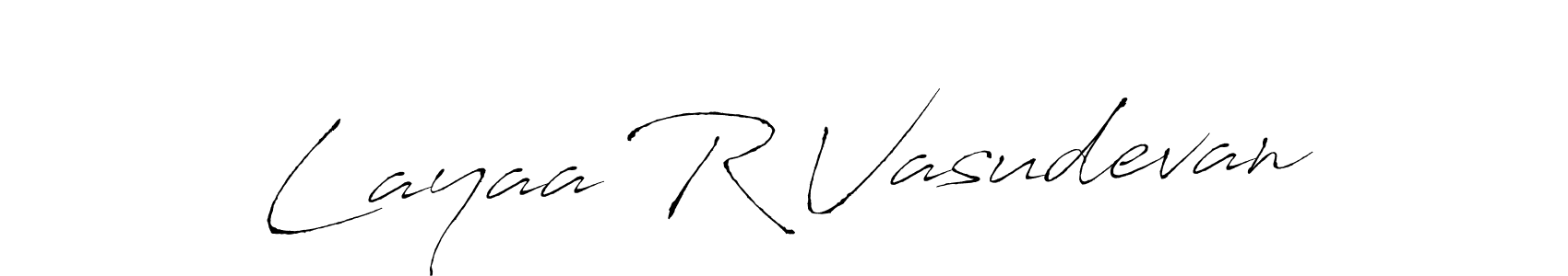Use a signature maker to create a handwritten signature online. With this signature software, you can design (Antro_Vectra) your own signature for name Layaa R Vasudevan. Layaa R Vasudevan signature style 6 images and pictures png