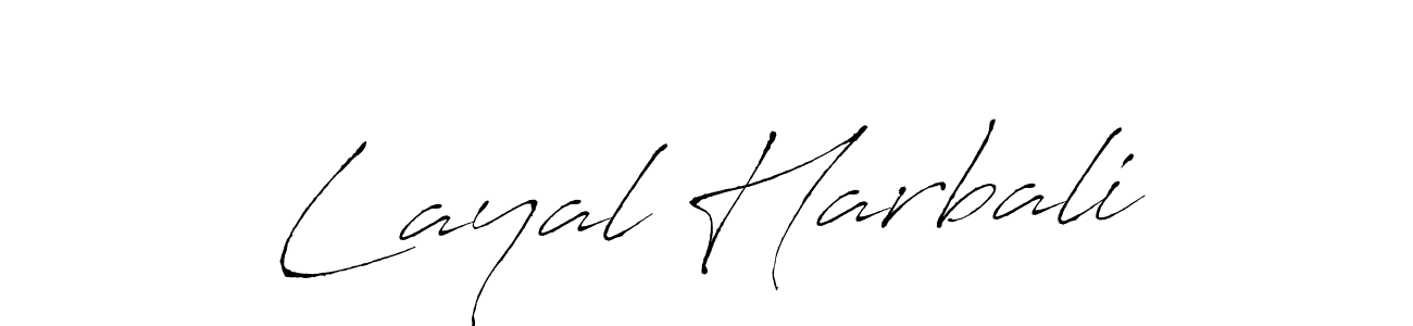 You should practise on your own different ways (Antro_Vectra) to write your name (Layal Harbali) in signature. don't let someone else do it for you. Layal Harbali signature style 6 images and pictures png
