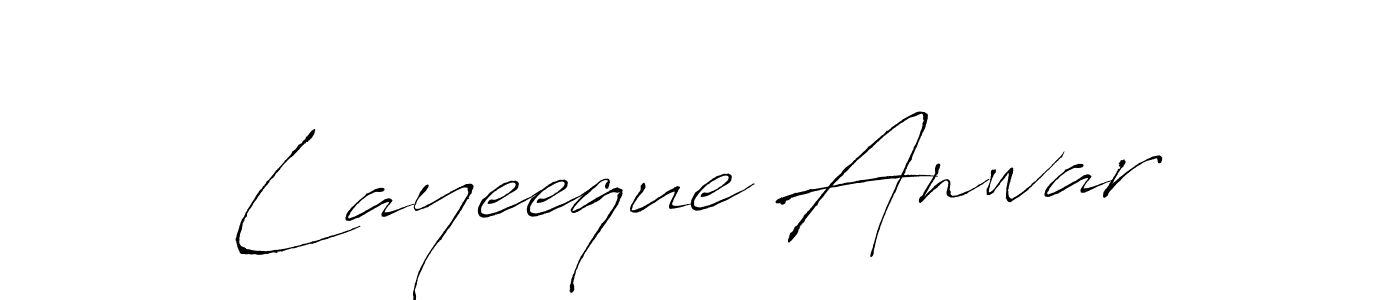 Layeeque Anwar stylish signature style. Best Handwritten Sign (Antro_Vectra) for my name. Handwritten Signature Collection Ideas for my name Layeeque Anwar. Layeeque Anwar signature style 6 images and pictures png