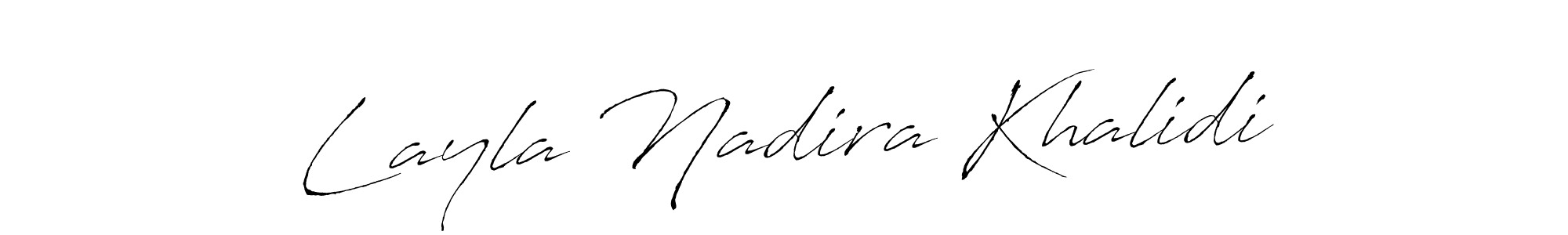 Make a beautiful signature design for name Layla Nadira Khalidi. With this signature (Antro_Vectra) style, you can create a handwritten signature for free. Layla Nadira Khalidi signature style 6 images and pictures png