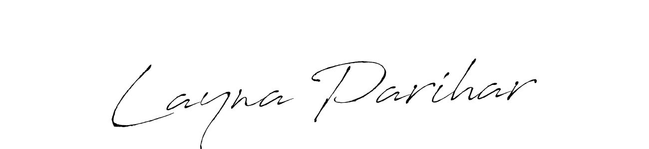 You should practise on your own different ways (Antro_Vectra) to write your name (Layna Parihar) in signature. don't let someone else do it for you. Layna Parihar signature style 6 images and pictures png