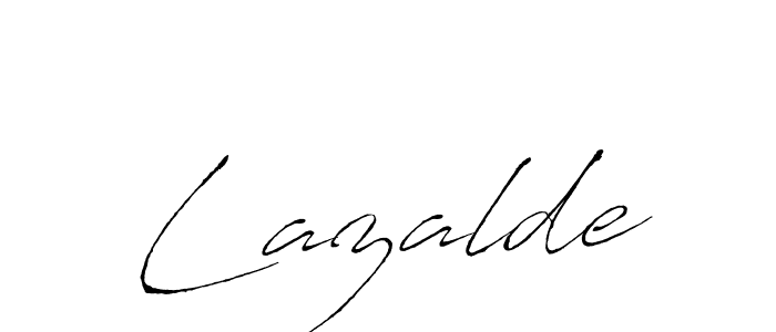 Antro_Vectra is a professional signature style that is perfect for those who want to add a touch of class to their signature. It is also a great choice for those who want to make their signature more unique. Get Lazalde name to fancy signature for free. Lazalde signature style 6 images and pictures png