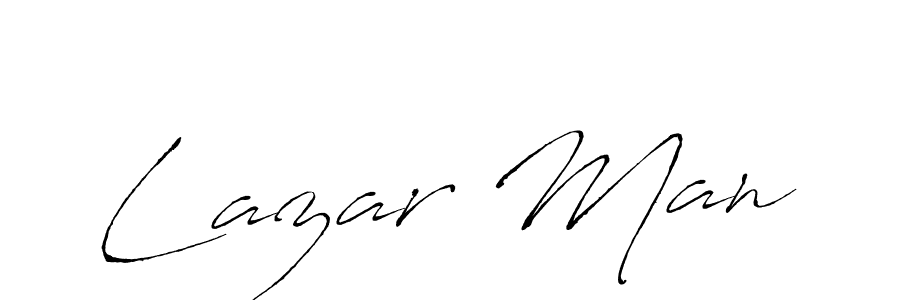 How to make Lazar Man name signature. Use Antro_Vectra style for creating short signs online. This is the latest handwritten sign. Lazar Man signature style 6 images and pictures png