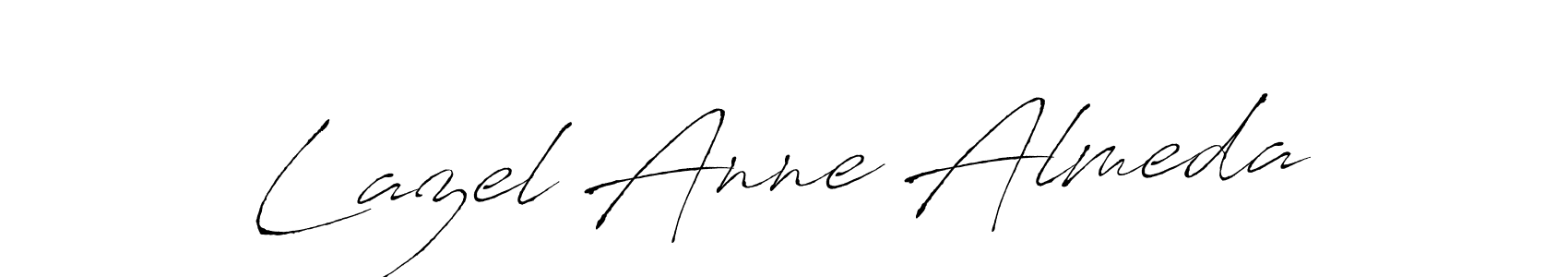 if you are searching for the best signature style for your name Lazel Anne Almeda. so please give up your signature search. here we have designed multiple signature styles  using Antro_Vectra. Lazel Anne Almeda signature style 6 images and pictures png