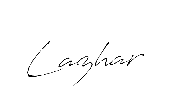 Create a beautiful signature design for name Lazhar. With this signature (Antro_Vectra) fonts, you can make a handwritten signature for free. Lazhar signature style 6 images and pictures png