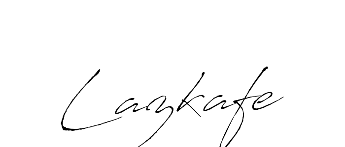 Use a signature maker to create a handwritten signature online. With this signature software, you can design (Antro_Vectra) your own signature for name Lazkafe. Lazkafe signature style 6 images and pictures png