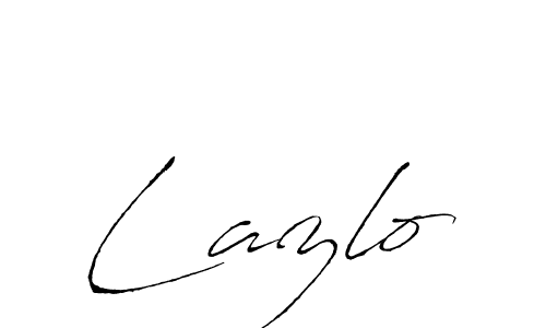 Make a beautiful signature design for name Lazlo. With this signature (Antro_Vectra) style, you can create a handwritten signature for free. Lazlo signature style 6 images and pictures png