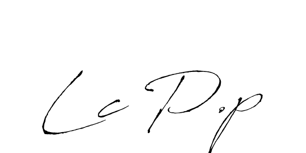 Create a beautiful signature design for name Lc P.p. With this signature (Antro_Vectra) fonts, you can make a handwritten signature for free. Lc P.p signature style 6 images and pictures png