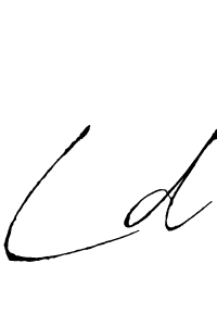 Create a beautiful signature design for name Ld. With this signature (Antro_Vectra) fonts, you can make a handwritten signature for free. Ld signature style 6 images and pictures png