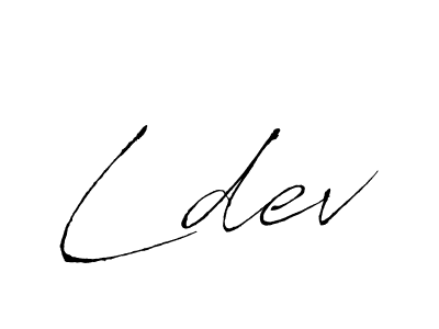 Design your own signature with our free online signature maker. With this signature software, you can create a handwritten (Antro_Vectra) signature for name Ldev. Ldev signature style 6 images and pictures png