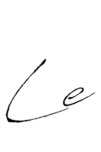 Design your own signature with our free online signature maker. With this signature software, you can create a handwritten (Antro_Vectra) signature for name Le. Le signature style 6 images and pictures png