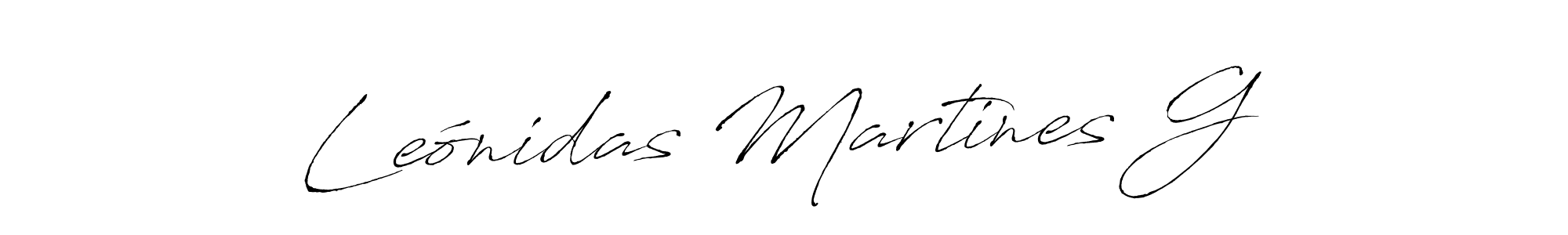 It looks lik you need a new signature style for name Leónidas Martines G. Design unique handwritten (Antro_Vectra) signature with our free signature maker in just a few clicks. Leónidas Martines G signature style 6 images and pictures png