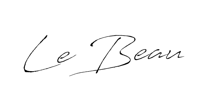Also we have Le Beau name is the best signature style. Create professional handwritten signature collection using Antro_Vectra autograph style. Le Beau signature style 6 images and pictures png