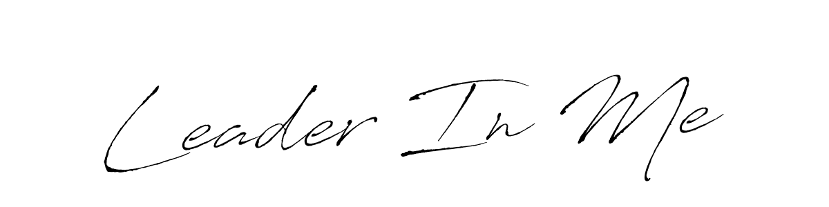 Create a beautiful signature design for name Leader In Me. With this signature (Antro_Vectra) fonts, you can make a handwritten signature for free. Leader In Me signature style 6 images and pictures png