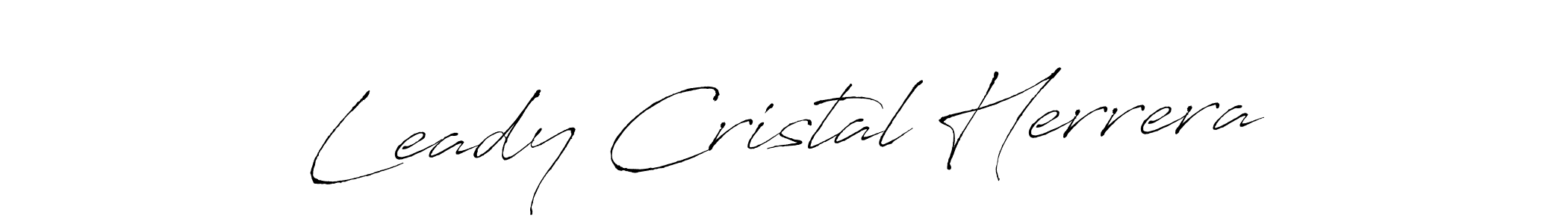 Design your own signature with our free online signature maker. With this signature software, you can create a handwritten (Antro_Vectra) signature for name Leady Cristal Herrera. Leady Cristal Herrera signature style 6 images and pictures png