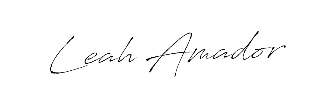 How to make Leah Amador name signature. Use Antro_Vectra style for creating short signs online. This is the latest handwritten sign. Leah Amador signature style 6 images and pictures png