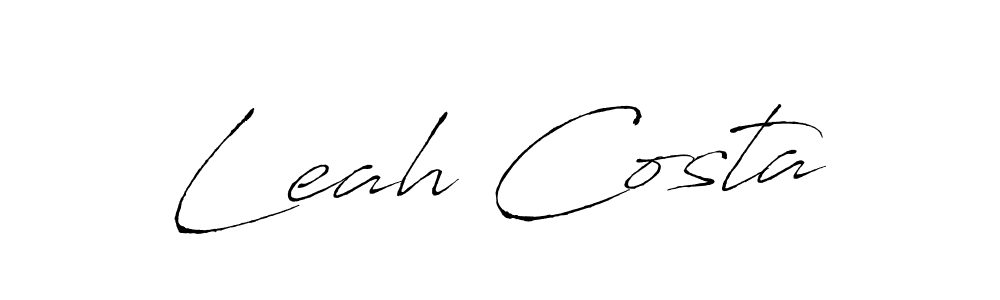 Leah Costa stylish signature style. Best Handwritten Sign (Antro_Vectra) for my name. Handwritten Signature Collection Ideas for my name Leah Costa. Leah Costa signature style 6 images and pictures png