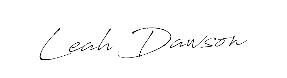 How to make Leah Dawson name signature. Use Antro_Vectra style for creating short signs online. This is the latest handwritten sign. Leah Dawson signature style 6 images and pictures png