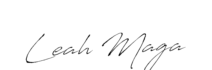 Leah Maga stylish signature style. Best Handwritten Sign (Antro_Vectra) for my name. Handwritten Signature Collection Ideas for my name Leah Maga. Leah Maga signature style 6 images and pictures png