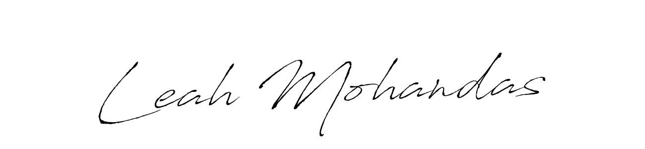 Antro_Vectra is a professional signature style that is perfect for those who want to add a touch of class to their signature. It is also a great choice for those who want to make their signature more unique. Get Leah Mohandas name to fancy signature for free. Leah Mohandas signature style 6 images and pictures png