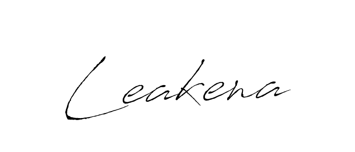 Make a beautiful signature design for name Leakena. With this signature (Antro_Vectra) style, you can create a handwritten signature for free. Leakena signature style 6 images and pictures png