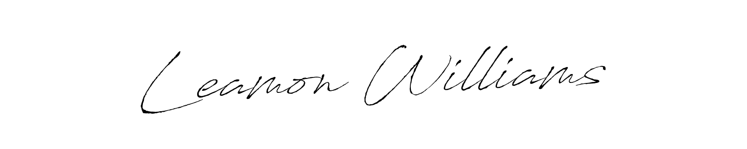 Make a beautiful signature design for name Leamon Williams. With this signature (Antro_Vectra) style, you can create a handwritten signature for free. Leamon Williams signature style 6 images and pictures png