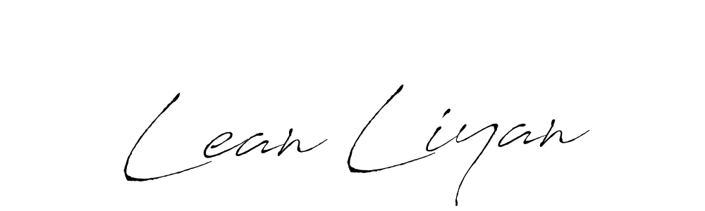 Create a beautiful signature design for name Lean Liyan. With this signature (Antro_Vectra) fonts, you can make a handwritten signature for free. Lean Liyan signature style 6 images and pictures png