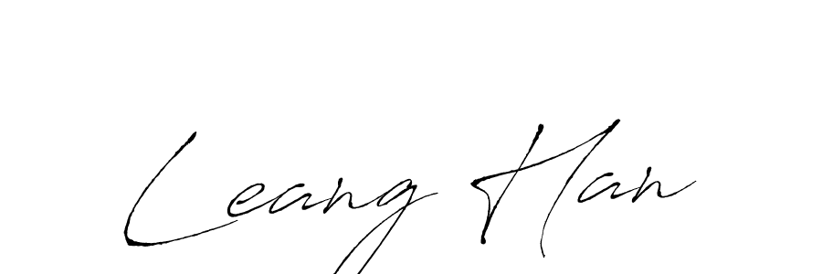 Make a beautiful signature design for name Leang Han. With this signature (Antro_Vectra) style, you can create a handwritten signature for free. Leang Han signature style 6 images and pictures png