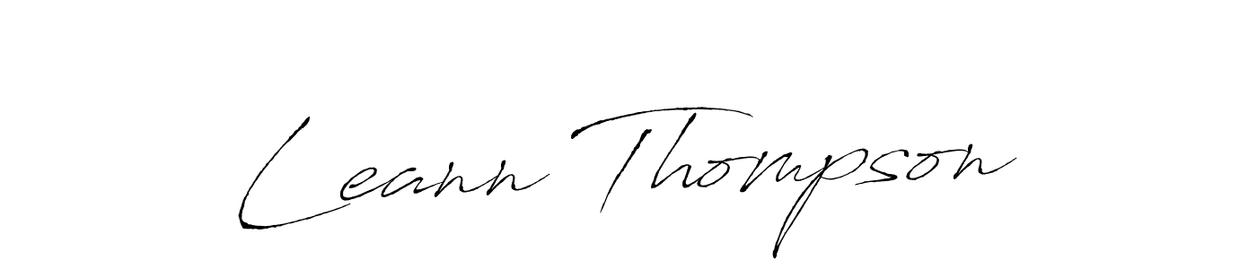 Leann Thompson stylish signature style. Best Handwritten Sign (Antro_Vectra) for my name. Handwritten Signature Collection Ideas for my name Leann Thompson. Leann Thompson signature style 6 images and pictures png