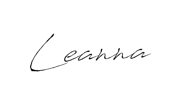 Leanna stylish signature style. Best Handwritten Sign (Antro_Vectra) for my name. Handwritten Signature Collection Ideas for my name Leanna. Leanna signature style 6 images and pictures png