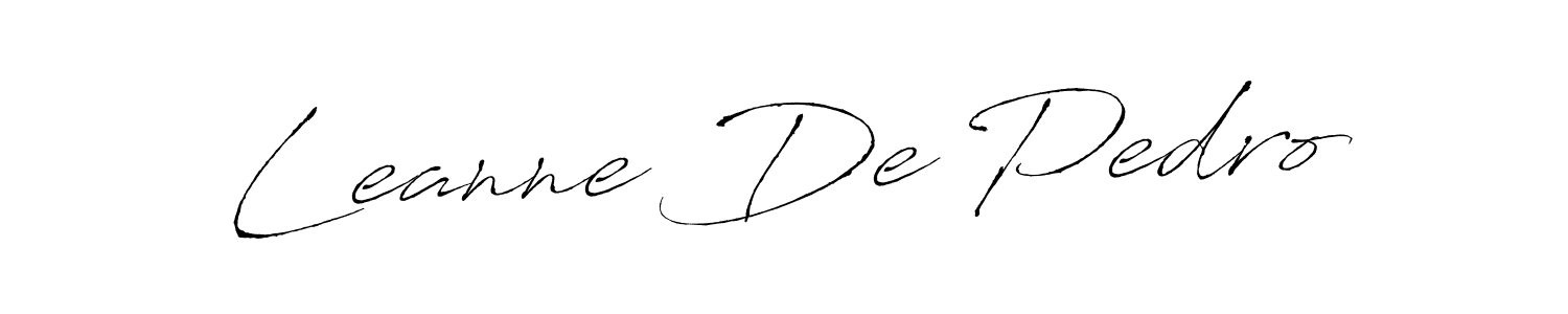 Create a beautiful signature design for name Leanne De Pedro. With this signature (Antro_Vectra) fonts, you can make a handwritten signature for free. Leanne De Pedro signature style 6 images and pictures png