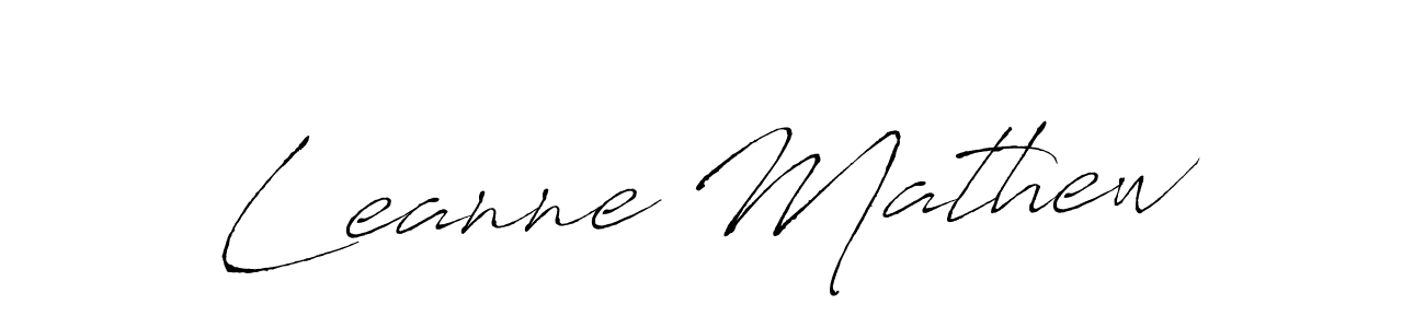 Antro_Vectra is a professional signature style that is perfect for those who want to add a touch of class to their signature. It is also a great choice for those who want to make their signature more unique. Get Leanne Mathew name to fancy signature for free. Leanne Mathew signature style 6 images and pictures png