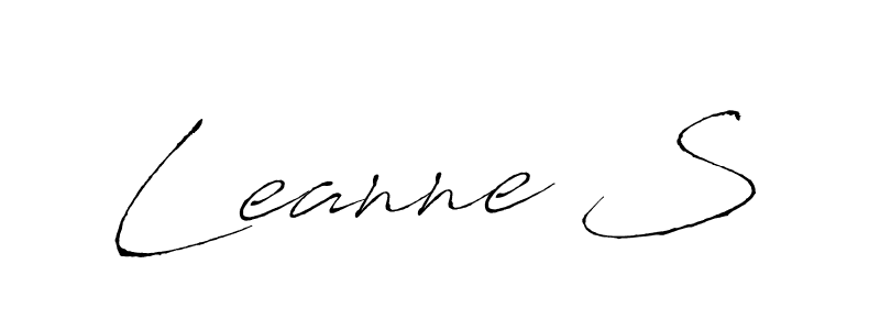 The best way (Antro_Vectra) to make a short signature is to pick only two or three words in your name. The name Leanne S include a total of six letters. For converting this name. Leanne S signature style 6 images and pictures png