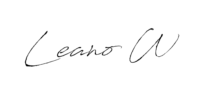 Make a beautiful signature design for name Leano W. With this signature (Antro_Vectra) style, you can create a handwritten signature for free. Leano W signature style 6 images and pictures png