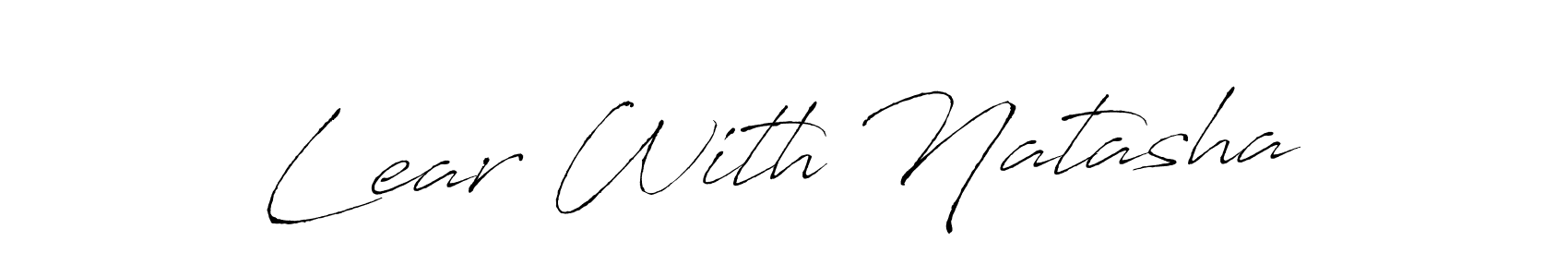 Design your own signature with our free online signature maker. With this signature software, you can create a handwritten (Antro_Vectra) signature for name Lear With Natasha. Lear With Natasha signature style 6 images and pictures png