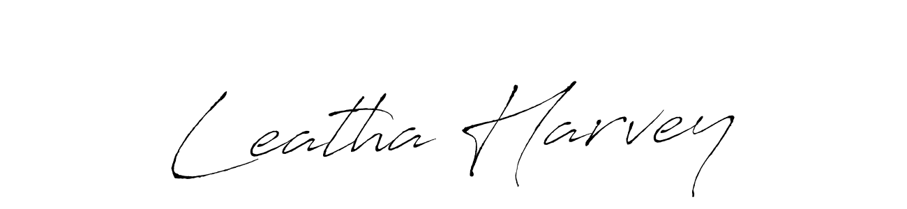 You should practise on your own different ways (Antro_Vectra) to write your name (Leatha Harvey) in signature. don't let someone else do it for you. Leatha Harvey signature style 6 images and pictures png